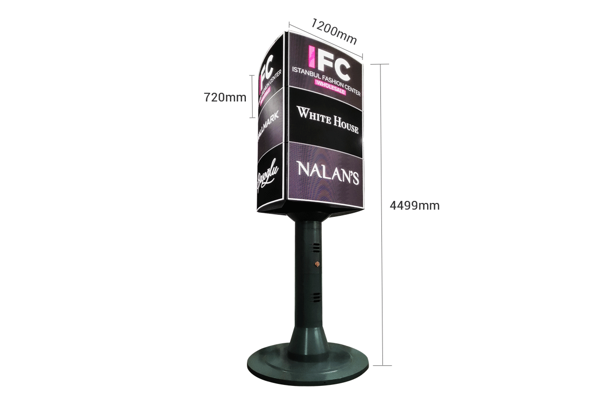 Indoor P3 3 layers 4 sides mechanical LED display size