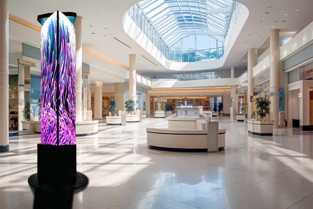 Indoor P3 creative deformation mechanical LED display screen - TOP LED display screen - Mechanical screen manufacturing factory - Nine-layer three-sided rotating mechanical LED screen