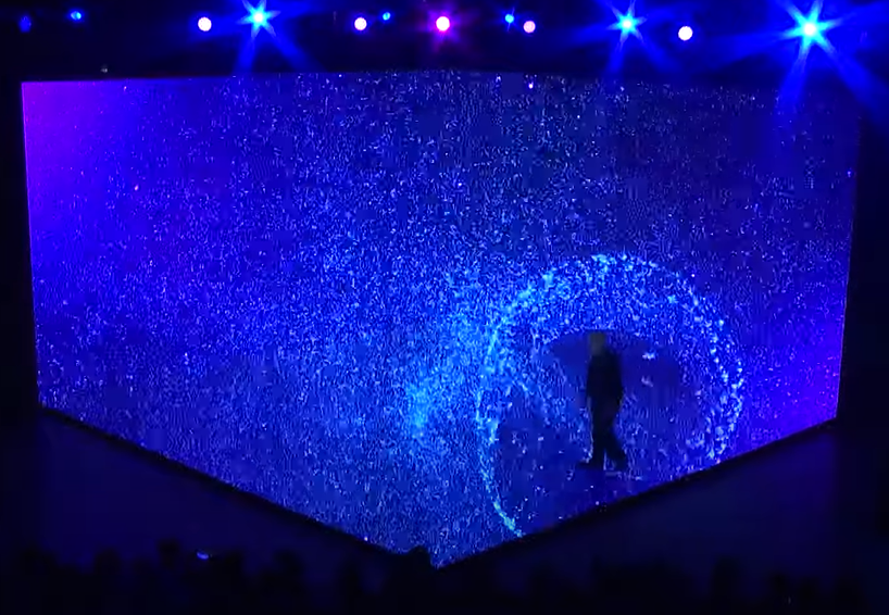 Full color LED video wall effect