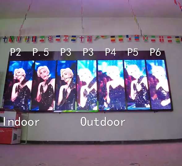 Comparison of indoor and outdoor rental screens