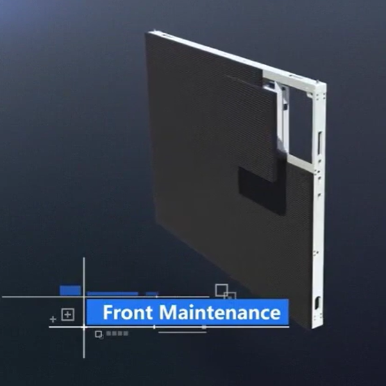 Outdoor LED cabinet front maintenance