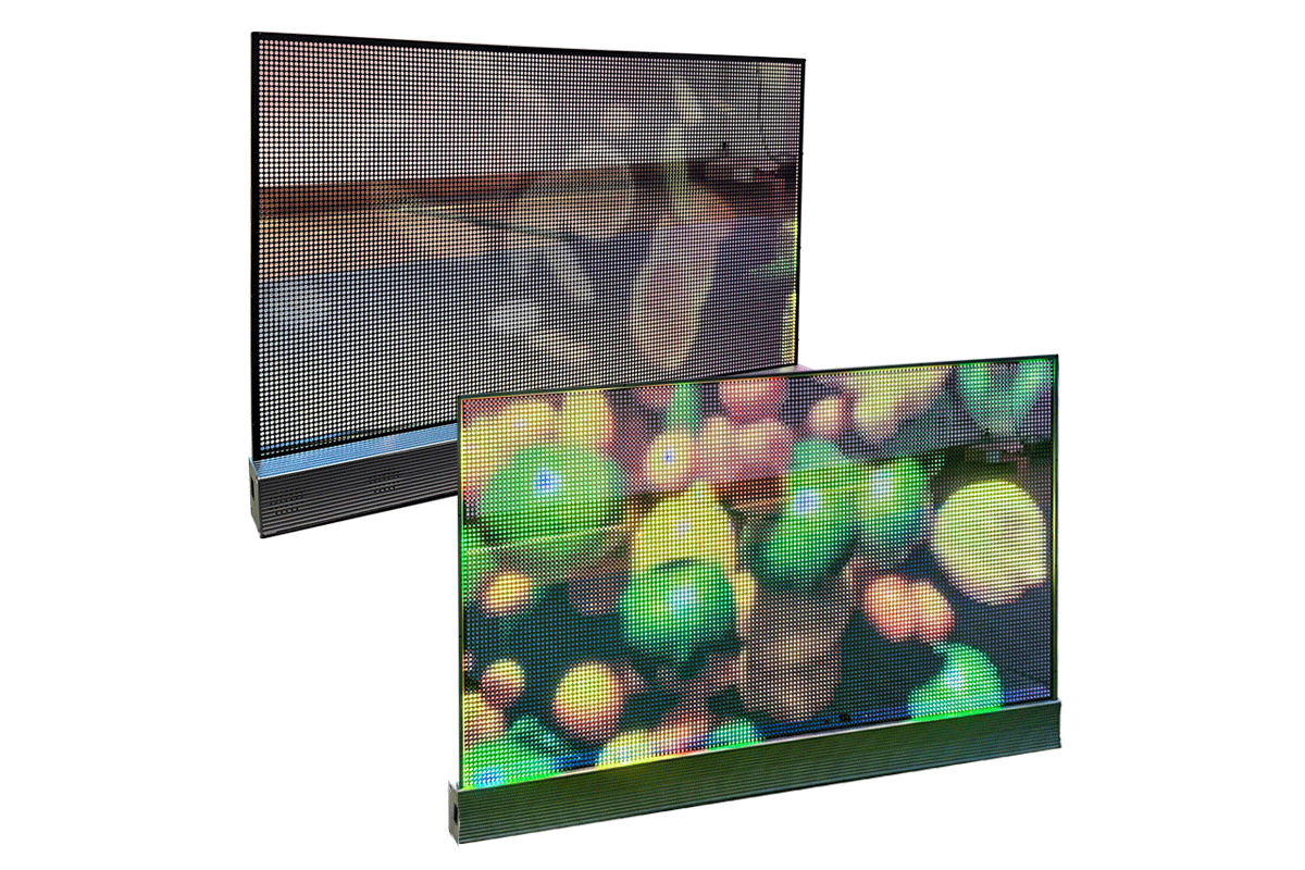 Holographic transparent screen for sale - LED holographic transparent advertising player - Holographic Film LED Video Wall