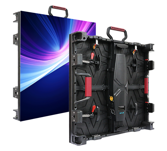 P2.604 P2.976 P3.91 P4.81 P5.95 Rental LED Display Screen Cabinet With LCD Monitoring Panel